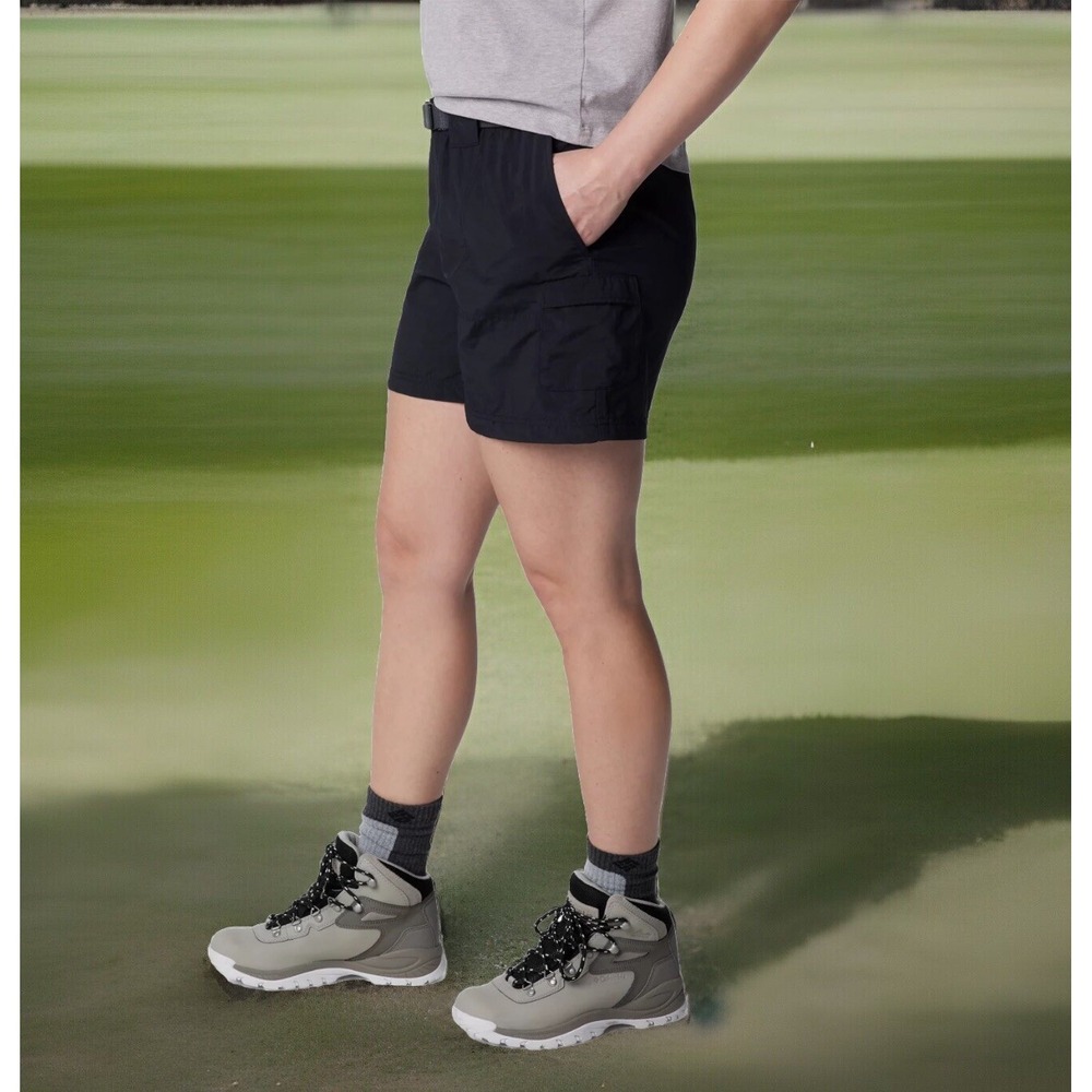 Columbia Sandy River Cargo Shorts, Black, Women Medium - NEW - Picture 6 of 8